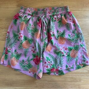 Tropical Print Men's Swim Shorts